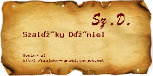 Szalóky Dániel névjegykártya